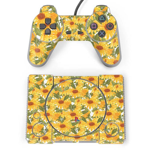 Bouffants and Broken Hearts Sunflowers PlayStation Classic Bundle Skin